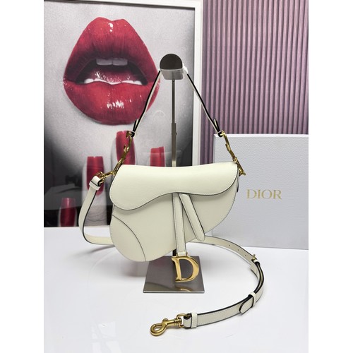 디올 새들 레더 CD로고 라지 숄더백 Dior Saddle Leather CD Logo Black Large Shoulder Bag 24cm