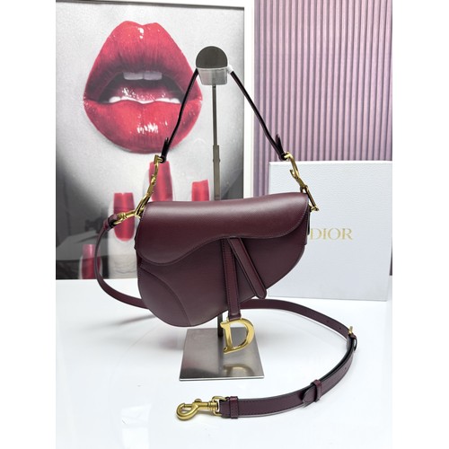 디올 새들 레더 CD로고 라지 숄더백 Dior Saddle Leather CD Logo Black Large Shoulder Bag 24cm