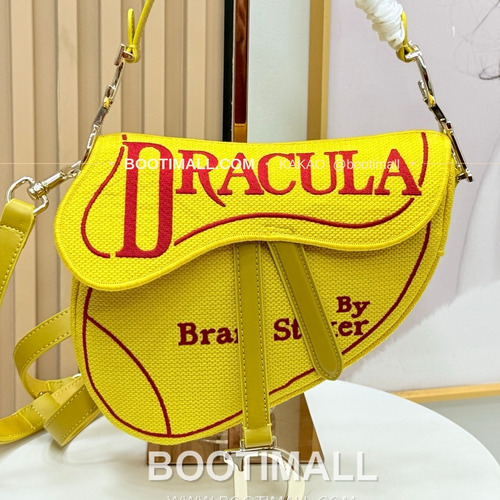 디올 새들 자수 패브릭 멀티 라지 숄더백 Dior Saddle Embroidered Fabric Multi Large Shoulder Bag 9930 24cm