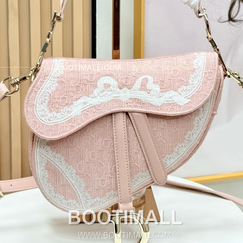 디올 새들 자수 패브릭 멀티 라지 숄더백 Dior Saddle Embroidered Fabric Multi Large Shoulder Bag 9930 24cm