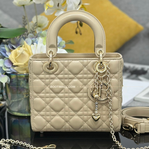 디올 레이디디올 램스킨 카나쥬 블랙 미니 체인 토트백 Dior Lady Dior Lambskin Cannage Black Mini Chain Tote Bag M0638 20cm