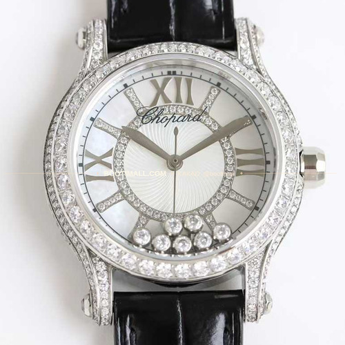 쇼파드 해피스포트 스틸 다이아몬드 자개다이얼 플로팅젬 오토매틱 Chopard Happy Sport Steel Diamond Mother of Pearl Floating Gems Automatic 36mm