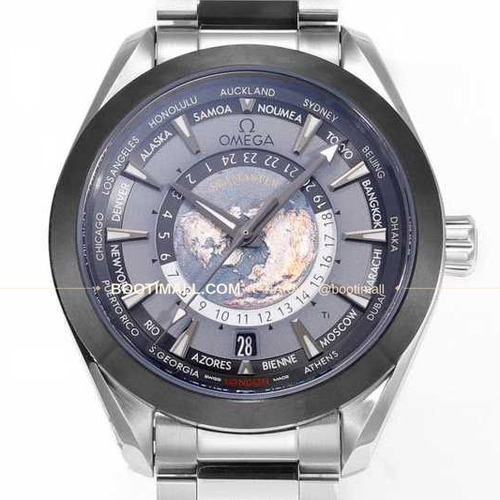 오메가 씨마스터 월드타이머 스틸 블루다이얼 월드타임 오토매틱 Omega Seamaster Worldtimer Steel Blue Dial World Time Automatic 220.10.43.22.03.001 43mm
