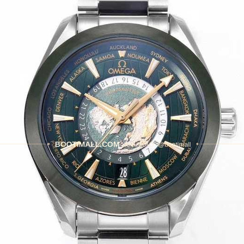 오메가 씨마스터 월드타이머 스틸 블루다이얼 월드타임 오토매틱 Omega Seamaster Worldtimer Steel Blue Dial World Time Automatic 220.10.43.22.03.001 43mm