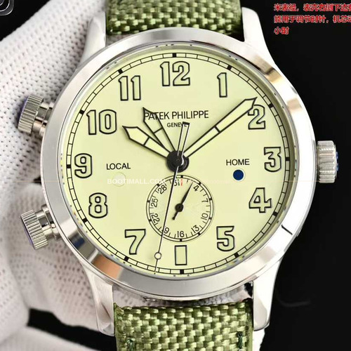 파텍필립 칼라트라바 파일럿 트래블타임 스틸 블랙다이얼 GMT 오토매틱 Patek Philippe Calatrava Pilot Travel Time Steel Black Dial GMT Automatic 5524G 40.8mm