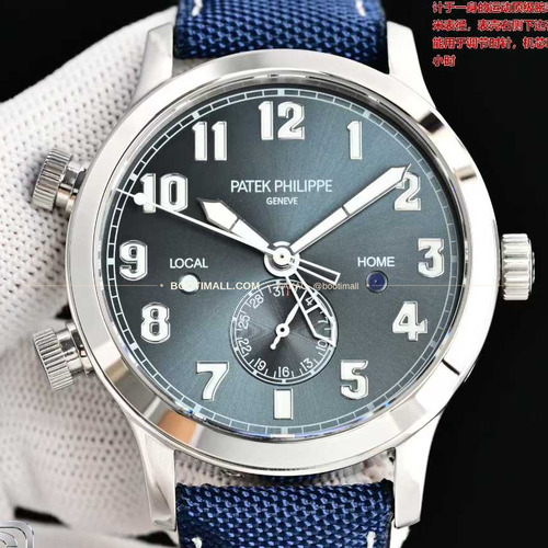 파텍필립 칼라트라바 파일럿 트래블타임 스틸 블랙다이얼 GMT 오토매틱 Patek Philippe Calatrava Pilot Travel Time Steel Black Dial GMT Automatic 5524G 40.8mm