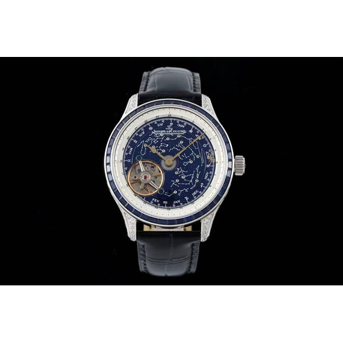 예거르쿨트르 마스터 스틸 블루아벤츄린 오비탈투르비옹 수동 Jaeger LeCoultre Master Steel Blue Aventurine Orbital Tourbillon Manual 43mm