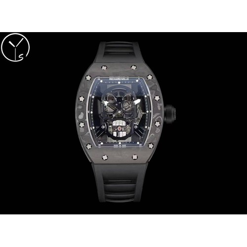 리차드밀 RM055 NTPT카본 블랙스켈레톤 수동 Richard Mille RM055 NTPT Carbon Black Skeleton Manual 49.9mm