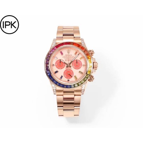 롤렉스 데이토나 904L스틸 블랙다이얼 레인보우베젤 크로노그래프 오토매틱 Rolex Daytona 904L Steel Black Dial Rainbow Bezel Chronograph Automatic 40mm