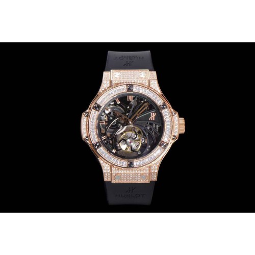 위블로 빅뱅 스켈레톤 투르비용 러버스트랩 오토매틱 Hublot Big Bang Skeleton Tourbillon Rubber Strap Automatic