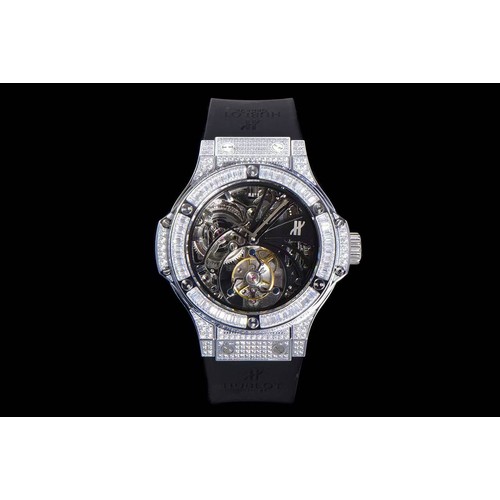 위블로 빅뱅 스켈레톤 투르비용 러버스트랩 오토매틱 Hublot Big Bang Skeleton Tourbillon Rubber Strap Automatic