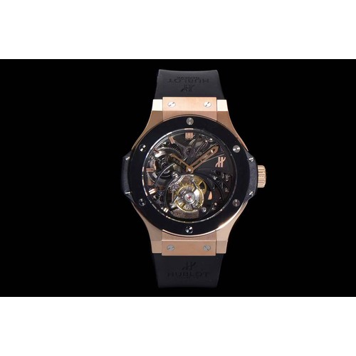위블로 빅뱅 스켈레톤 투르비용 러버스트랩 오토매틱 Hublot Big Bang Skeleton Tourbillon Rubber Strap Automatic