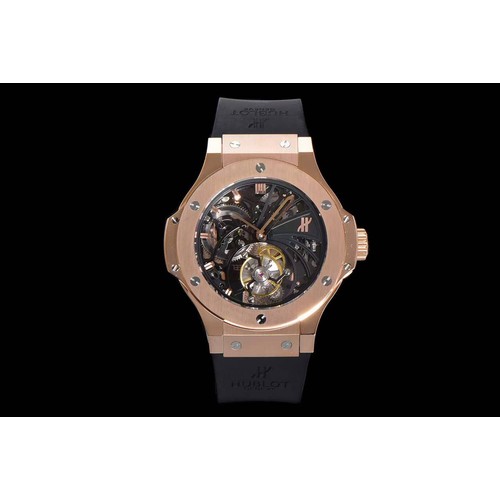 위블로 빅뱅 스켈레톤 투르비용 러버스트랩 오토매틱 Hublot Big Bang Skeleton Tourbillon Rubber Strap Automatic