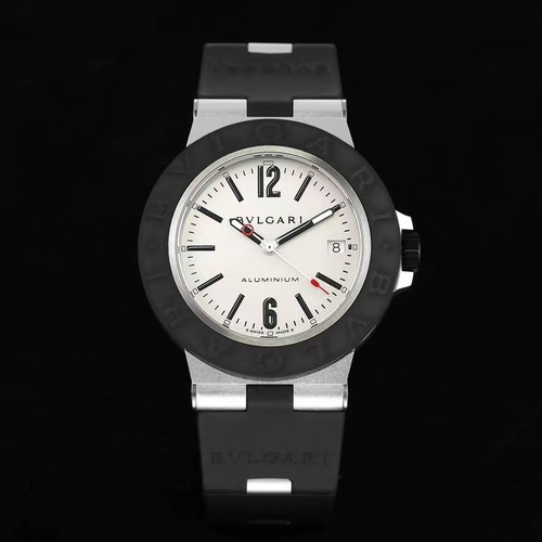불가리 알루미늄 스틸 러버베젤 데이트 오토매틱 Bvlgari Aluminium Steel Rubber Bezel Date Automatic 40mm