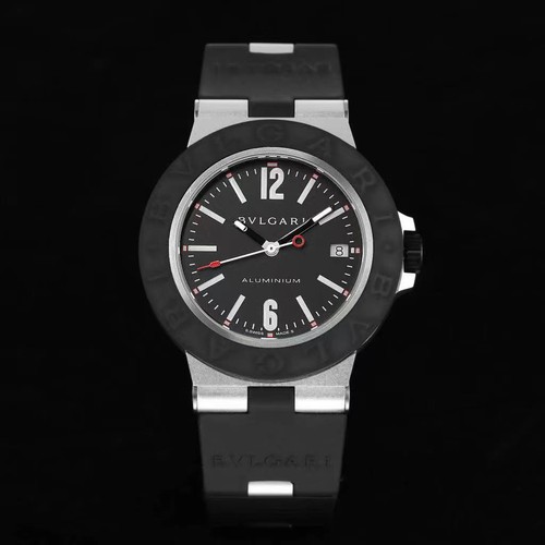불가리 알루미늄 스틸 러버베젤 데이트 오토매틱 Bvlgari Aluminium Steel Rubber Bezel Date Automatic 40mm