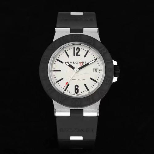 불가리 알루미늄 스틸 러버베젤 데이트 오토매틱 Bvlgari Aluminium Steel Rubber Bezel Date Automatic 40mm