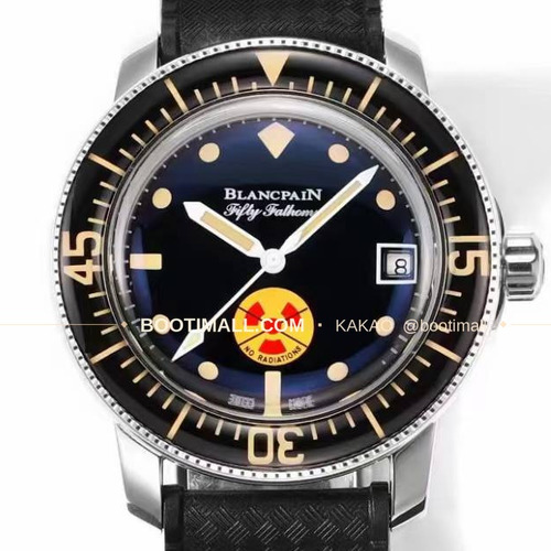 블랑팡 피프티 패덤즈 스틸 블랙다이얼 다이버 오토매틱 Blancpain Fifty Fathoms Steel Black Dial Diver Automatic 5008B 40.3mm