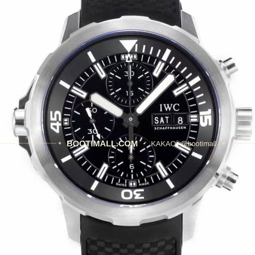 IWC 아쿠아타이머 스틸 블랙다이얼 크로노그래프 오토매틱 IWC Aquatimer Steel Black Dial Chronograph Automatic 44mm