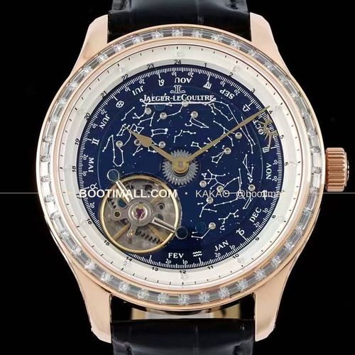 예거르쿨트르 마스터 스틸 블루아벤츄린 오비탈투르비옹 수동 Jaeger LeCoultre Master Steel Blue Aventurine Orbital Tourbillon Manual 43mm