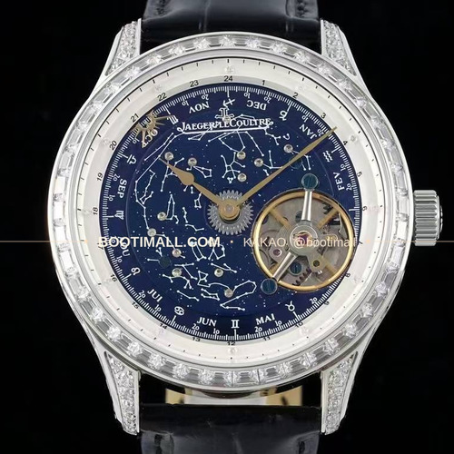 예거르쿨트르 마스터 스틸 블루아벤츄린 오비탈투르비옹 수동 Jaeger LeCoultre Master Steel Blue Aventurine Orbital Tourbillon Manual 43mm