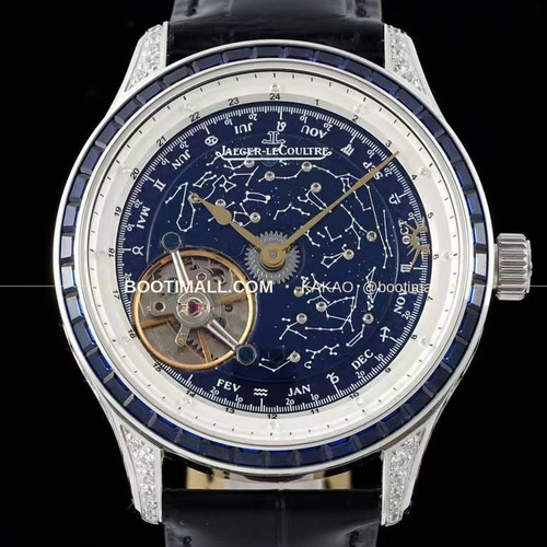 예거르쿨트르 마스터 스틸 블루아벤츄린 오비탈투르비옹 수동 Jaeger LeCoultre Master Steel Blue Aventurine Orbital Tourbillon Manual 43mm