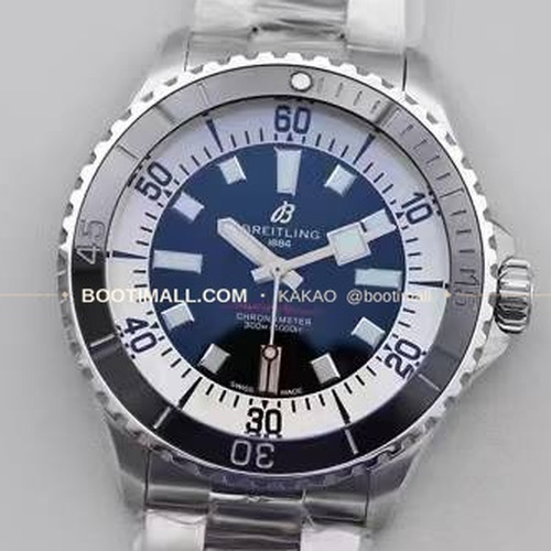 브라이틀링 슈퍼오션 스틸 블랙다이얼 다이버 오토매틱 Breitling Superocean Steel Black Dial Diver Automatic 44mm