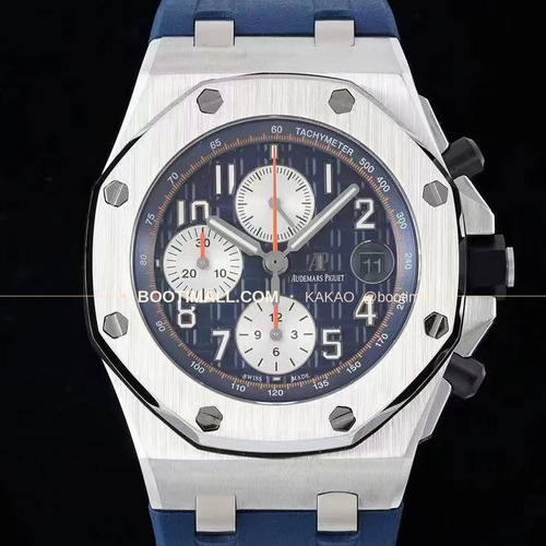 오데마피게 로열오크오프쇼어 스틸 블루다이얼 크로노그래프 오토매틱 Audemars Piguet Royal Oak Offshore Steel Blue Dial Chronograph Automatic 26470 42mm