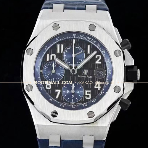 오데마피게 로열오크오프쇼어 스틸 블루다이얼 크로노그래프 오토매틱 Audemars Piguet Royal Oak Offshore Steel Blue Dial Chronograph Automatic 26470 42mm