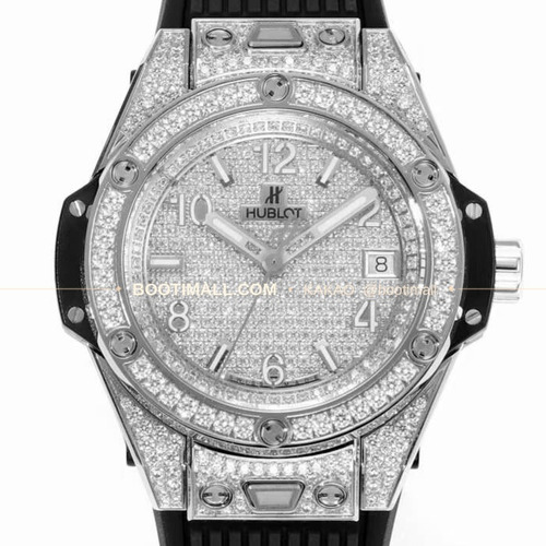 위블로 빅뱅 스틸 레인보우베젤 다이아세팅 오토매틱 Hublot Big Bang Steel Rainbow Bezel Diamond Set Automatic 39mm