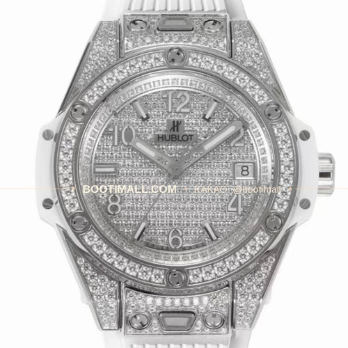 위블로 빅뱅 스틸 레인보우베젤 다이아세팅 오토매틱 Hublot Big Bang Steel Rainbow Bezel Diamond Set Automatic 39mm