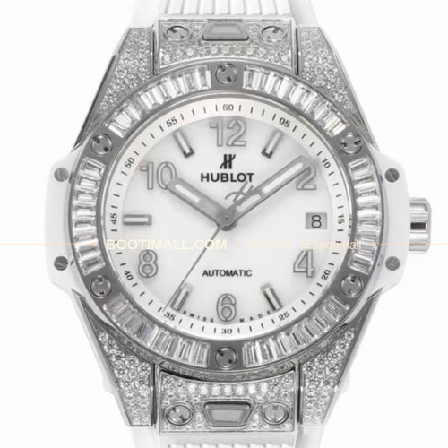 위블로 빅뱅 스틸 레인보우베젤 다이아세팅 오토매틱 Hublot Big Bang Steel Rainbow Bezel Diamond Set Automatic 39mm