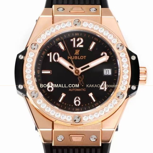 위블로 빅뱅 스틸 레인보우베젤 다이아세팅 오토매틱 Hublot Big Bang Steel Rainbow Bezel Diamond Set Automatic 39mm