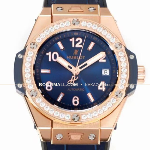 위블로 빅뱅 스틸 레인보우베젤 다이아세팅 오토매틱 Hublot Big Bang Steel Rainbow Bezel Diamond Set Automatic 39mm