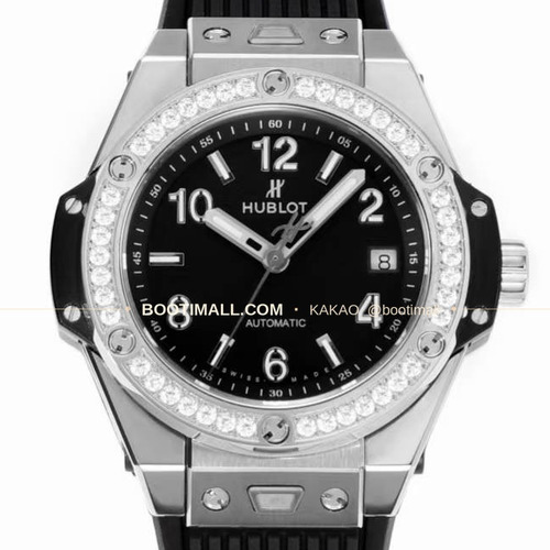 위블로 빅뱅 스틸 레인보우베젤 다이아세팅 오토매틱 Hublot Big Bang Steel Rainbow Bezel Diamond Set Automatic 39mm