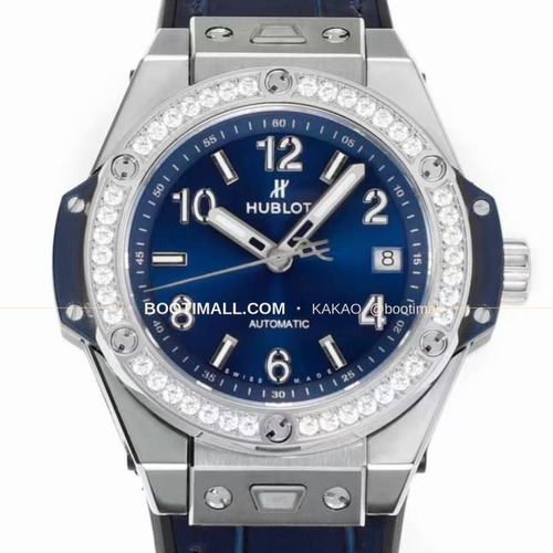 위블로 빅뱅 스틸 레인보우베젤 다이아세팅 오토매틱 Hublot Big Bang Steel Rainbow Bezel Diamond Set Automatic 39mm