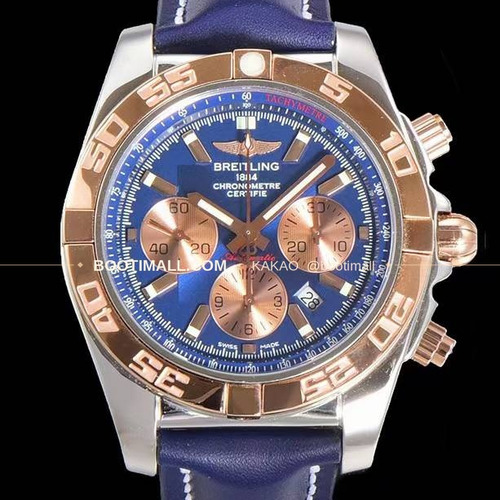브라이틀링 크로노맷 스틸 블루다이얼 크로노그래프 오토매틱 Breitling Chronomat Steel Blue Dial Chronograph Automatic 44mm