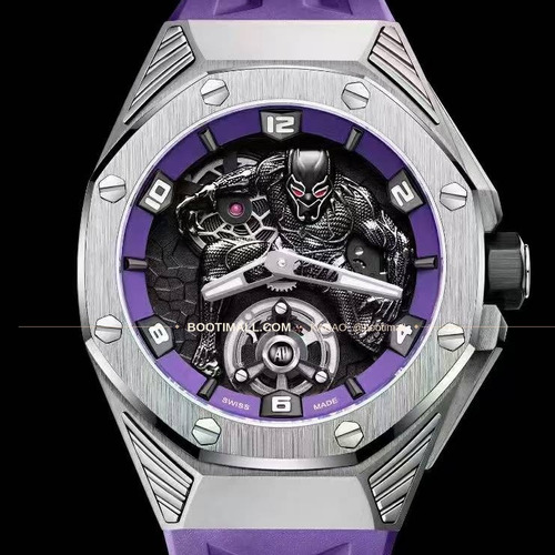 오데마피게 로열오크 컨셉 블랙팬서 스켈레톤 플로팅 투르비옹 수동 Audemars Piguet Royal Oak Concept Black Panther Floating Tourbillon Manual 26620 42mm