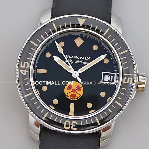 블랑팡 피프티 패덤즈 노 라디에이션 블랙다이얼 다이버 오토매틱 Blancpain Fifty Fathoms No Radiation Black Dial Diver Automatic 5008 40.3mm
