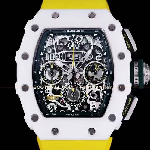 리차드밀 RM11-FM 플라이백 크로노그래프 카본 세라믹 스켈레톤 오토매틱 Richard Mille RM11-FM Flyback Chronograph Carbon Ceramic Skeleton Automatic 50mm