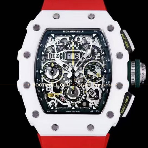 리차드밀 RM11-FM 플라이백 크로노그래프 카본 세라믹 스켈레톤 오토매틱 Richard Mille RM11-FM Flyback Chronograph Carbon Ceramic Skeleton Automatic 50mm