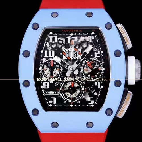리차드밀 RM11-FM 플라이백 크로노그래프 카본 세라믹 스켈레톤 오토매틱 Richard Mille RM11-FM Flyback Chronograph Carbon Ceramic Skeleton Automatic 50mm