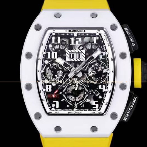 리차드밀 RM11-FM 플라이백 크로노그래프 카본 세라믹 스켈레톤 오토매틱 Richard Mille RM11-FM Flyback Chronograph Carbon Ceramic Skeleton Automatic 50mm