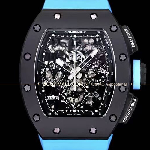 리차드밀 RM11-FM 플라이백 크로노그래프 카본 세라믹 스켈레톤 오토매틱 Richard Mille RM11-FM Flyback Chronograph Carbon Ceramic Skeleton Automatic 50mm