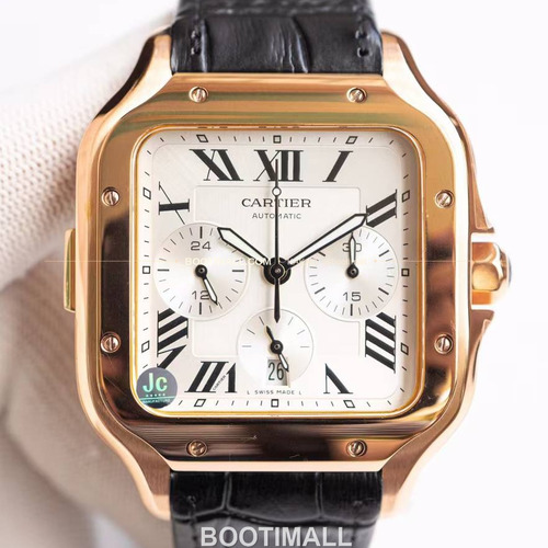 까르띠에 산토스 드 까르띠에 크로노그래프 블랙다이얼 오토매틱 Cartier Santos de Cartier Chronograph Black Dial Automatic WSSA0017 43x51mm