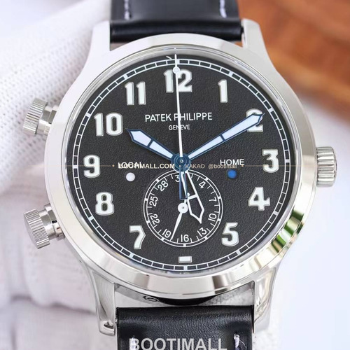 파텍필립 칼라트라바 파일럿 트래블타임 듀얼타임 블루다이얼 오토매틱 Patek Philippe Calatrava Pilot Travel Time Dual Time Blue Dial Automatic Ref.5524 42mm
