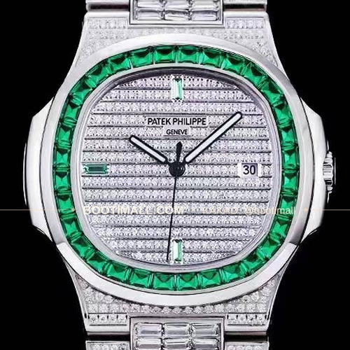 파텍필립 노틸러스 5711 풀다이아 파베 다이얼 오토매틱 Patek Philippe Nautilus 5711 Full Diamond Pave Dial Automatic 40mm