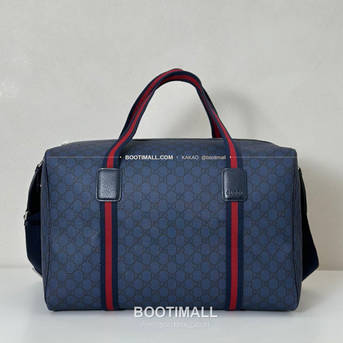 구찌 블루 러버 코팅 캔버스 보스턴백 Gucci Blue Rubber Coated Canvas Large Boston Bag 799871 47cm