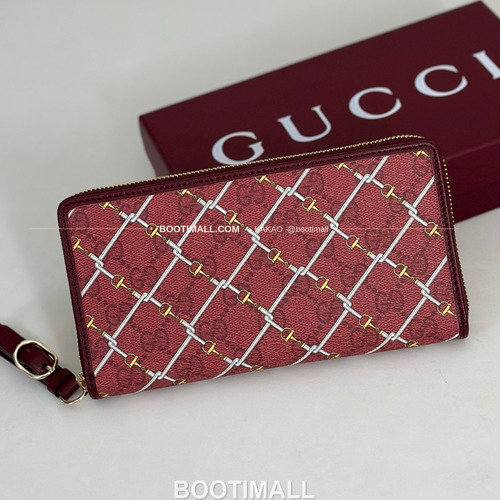 구찌 레드 카프스킨 슬림 지퍼 지갑 Gucci Red Calfskin Slim Zip Wallet 854234 19.3cm