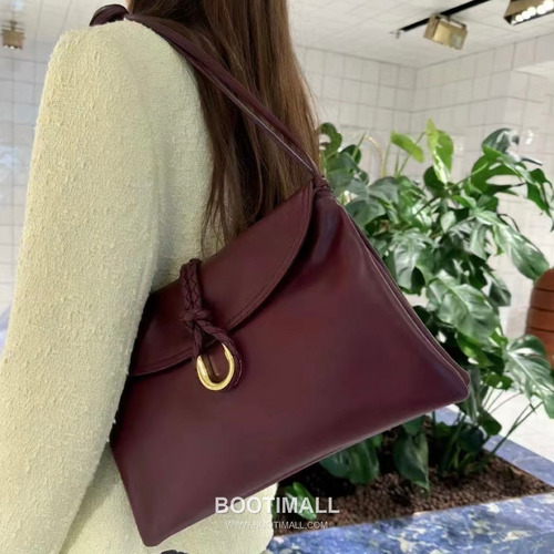 Bottega Veneta Liberta Smooth Calfskin Leather Logo Shoulder Bag 보테가베네타 리베르타 스무스 카프스킨 레더 로고 숄더백 30cm