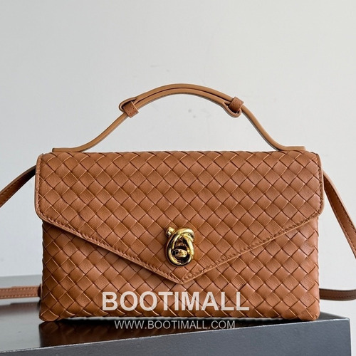 Bottega Veneta Knot Lock Lambskin Leather Black Top Handle Shoulder Bag 보테가베네타 노트락 램스킨 레더 블랙 탑핸들 숄더백 20191180 25cm